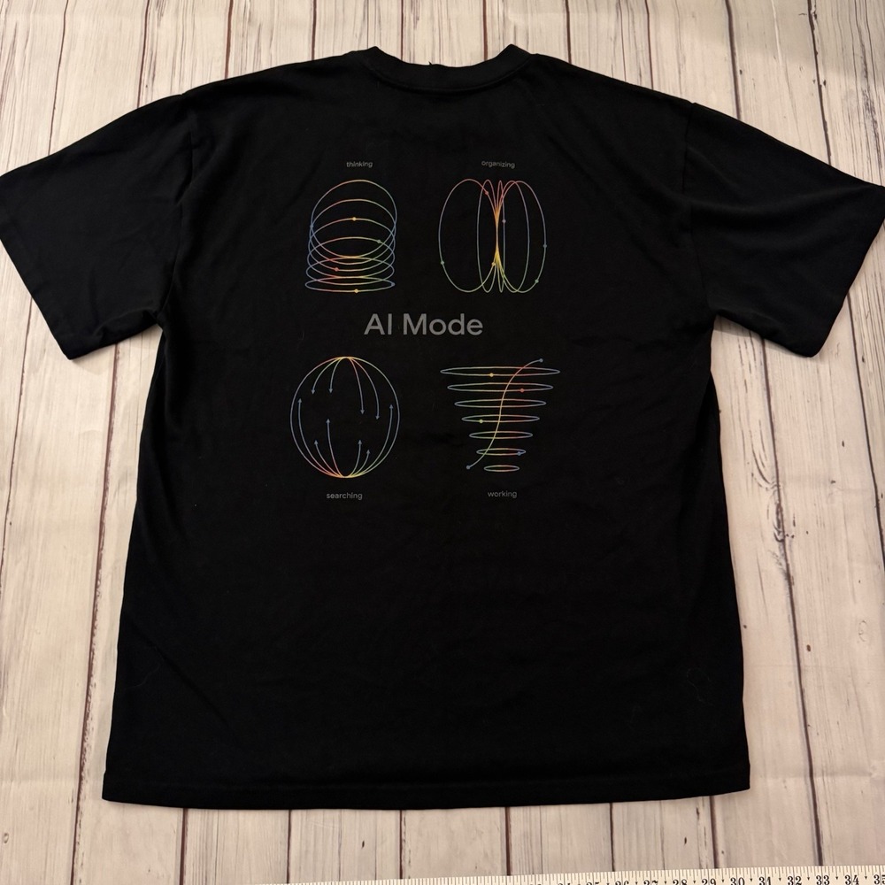 Google‎ AI Mode T Shirt Size Large Mens Black Early Access Testers T Shirt